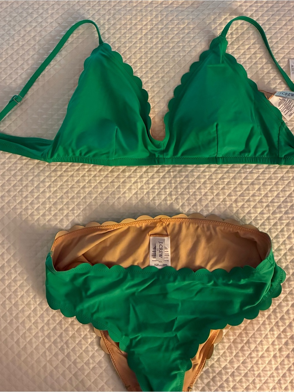 Jcrew Scalloped Emerald Green Bikini Set - Picture 2 of 2